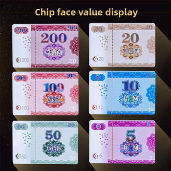 Benniu PVC pokera čipi un kartes komplekts ar iepakojumu – pielāgojams spēļu kartēm