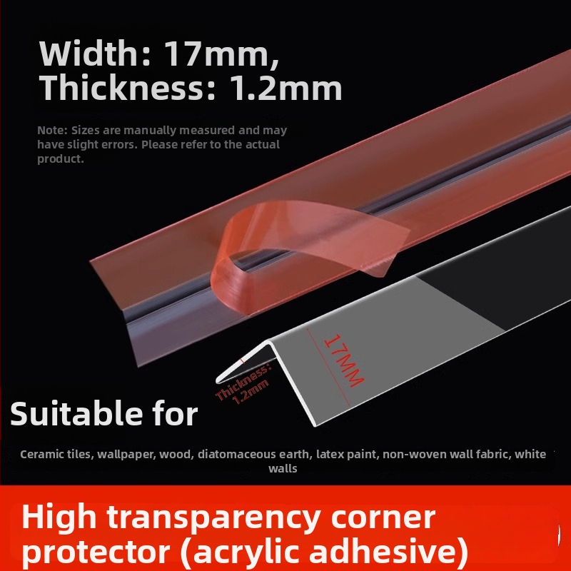 Priehľadné ochranné rohové lišty na stenu, samolepiace, bez vŕtania, dekoratívne nálepky do rohu (Pôvod: Yiwu; Kód: 12345678; Medzinárodný vývoz: Áno; Značka: Iné; Import: Nie)