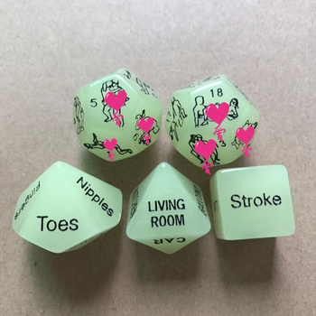 Akrilne kocke – Chuanglai – Zrnato s perlou za predigru za parove, viacstranný dizajn, 5 kockica, pakiranje 500 komada, prilagodljiva privatna etiketa