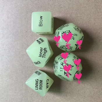 Akrilne kocke – Chuanglai – Zrnato s perlou za predigru za parove, viacstranný dizajn, 5 kockica, pakiranje 500 komada, prilagodljiva privatna etiketa