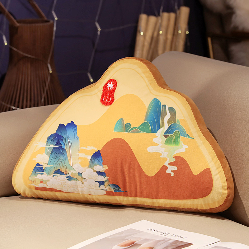 Vankúš s plyšovým poťahom a výplňou PP bavlna, prispôsobiteľné spracovanie, vyšívanie, strapce a tlač, Nový čínsky štýl