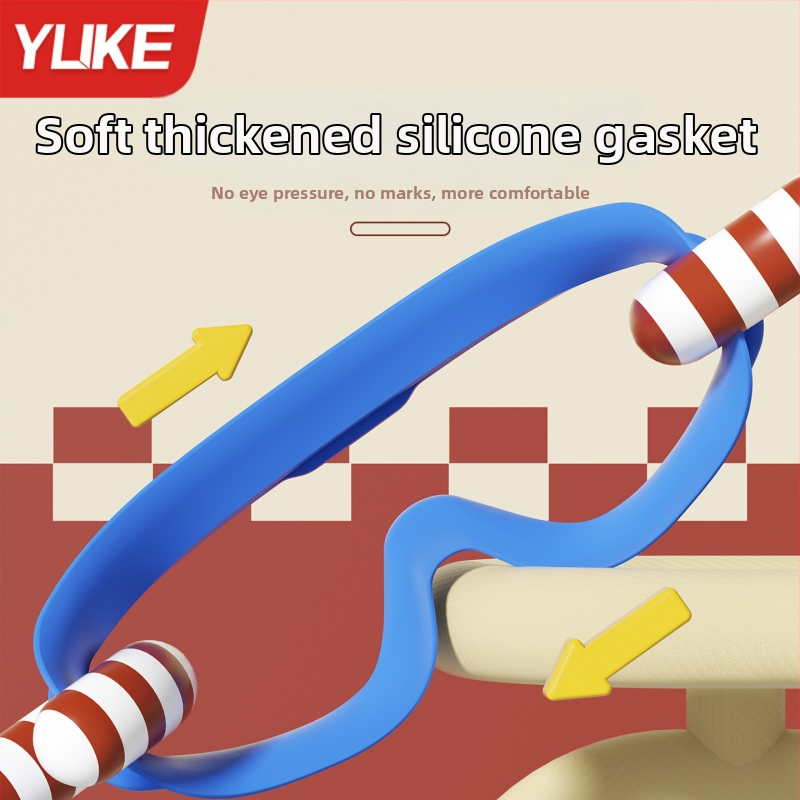 Detské plavecké okuliare s anti-fog ochranou, vodeodolné, HD šošovky z polykarbonátu, s veľkým rámom