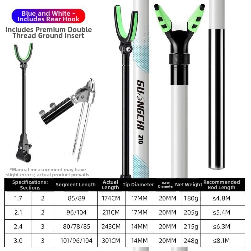 Teleskopická karbónová tyč pre sieť na rybolov s rozšíriteľnou oporou a zadným vešiakom