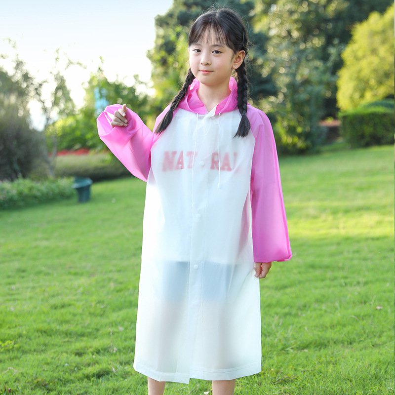 Detský EVA dážďový plášť - jednopásový dizajn, 16 denierov, na turistiku