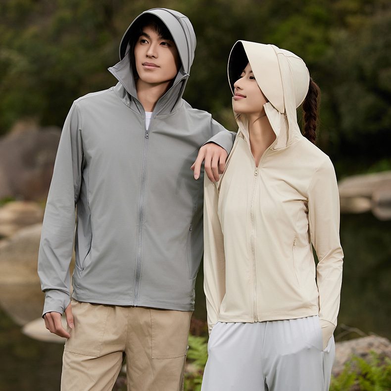 Unisex nailoninė striukė su gobtuvu UPF50+ greitai džiūstanti