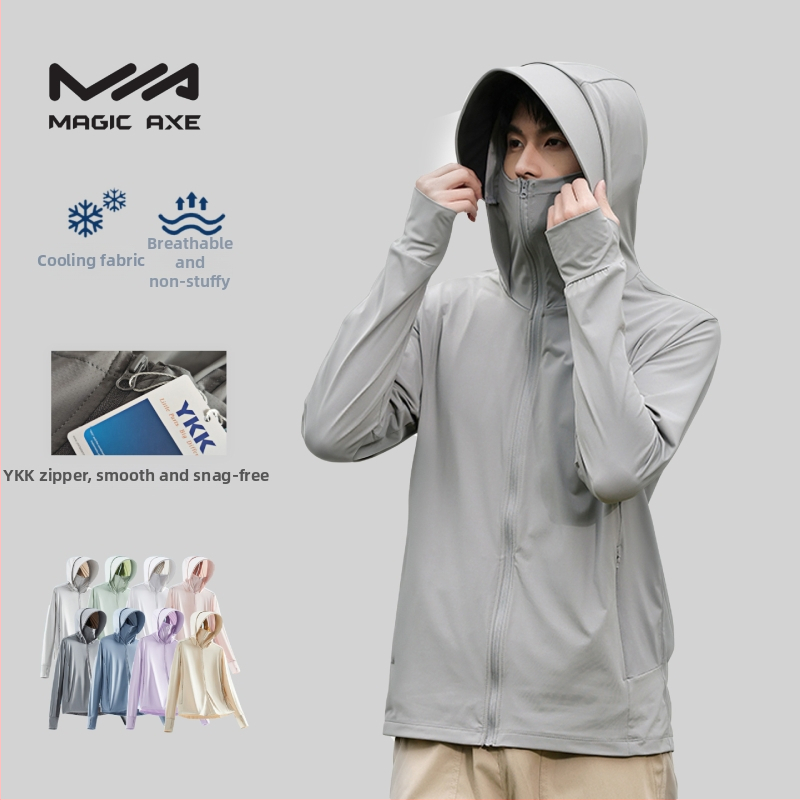 Unisex nailoninė striukė su gobtuvu UPF50+ greitai džiūstanti