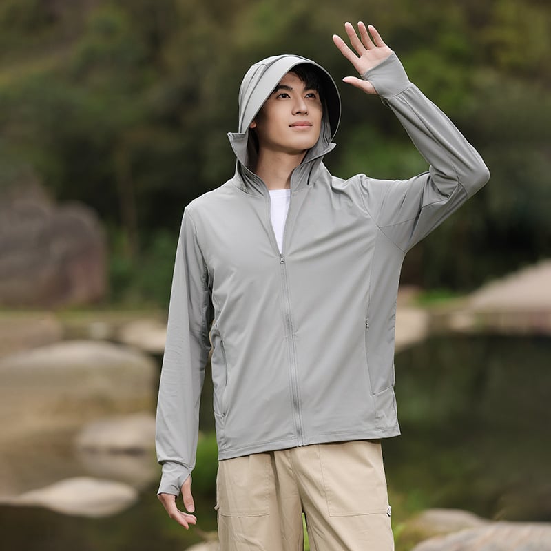 Unisex nailoninė striukė su gobtuvu UPF50+ greitai džiūstanti