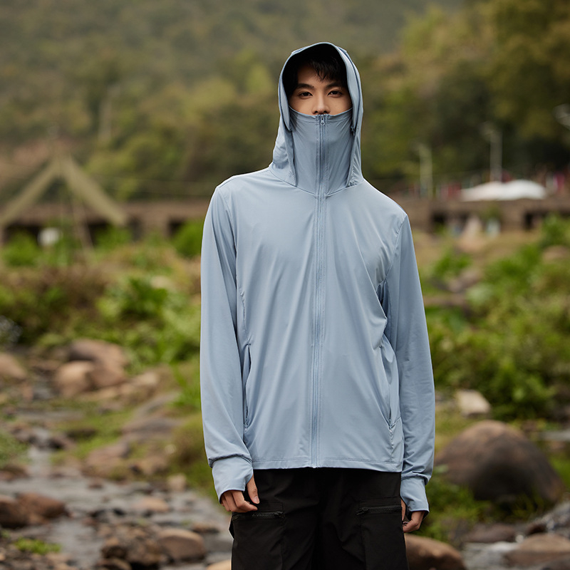 Unisex nailoninė striukė su gobtuvu UPF50+ greitai džiūstanti