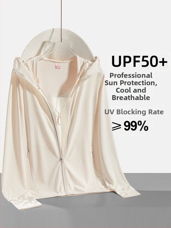 Unisex lauko vėjo striukė su nuimama gobtuvu, lengva, UPF50+ saulės apsauga, sintetinių pluoštų audinys