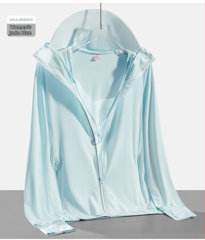 Unisex lauko vėjo striukė su nuimama gobtuvu, lengva, UPF50+ saulės apsauga, sintetinių pluoštų audinys