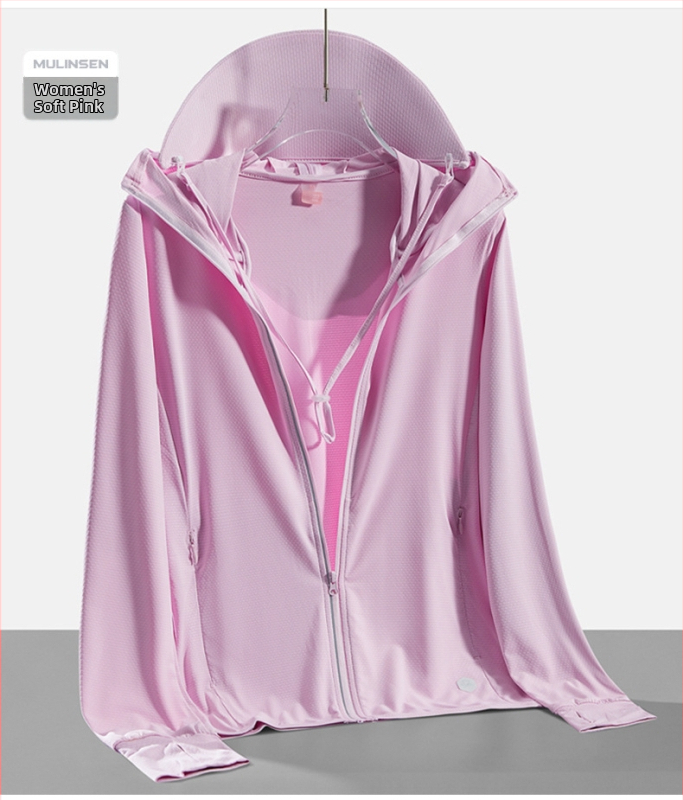 Unisex lauko vėjo striukė su nuimama gobtuvu, lengva, UPF50+ saulės apsauga, sintetinių pluoštų audinys