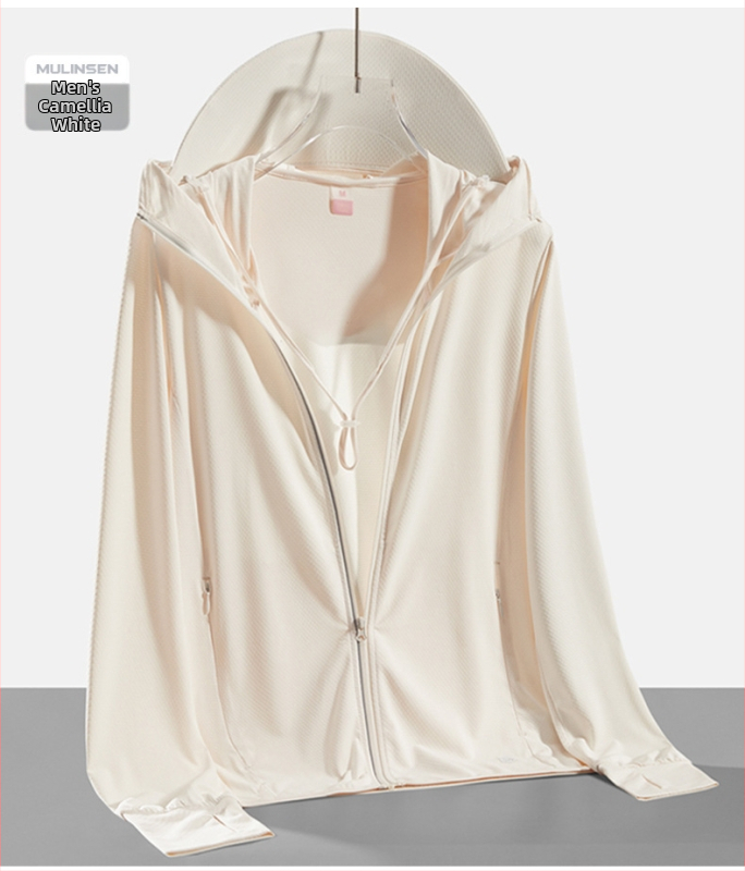 Unisex lauko vėjo striukė su nuimama gobtuvu, lengva, UPF50+ saulės apsauga, sintetinių pluoštų audinys