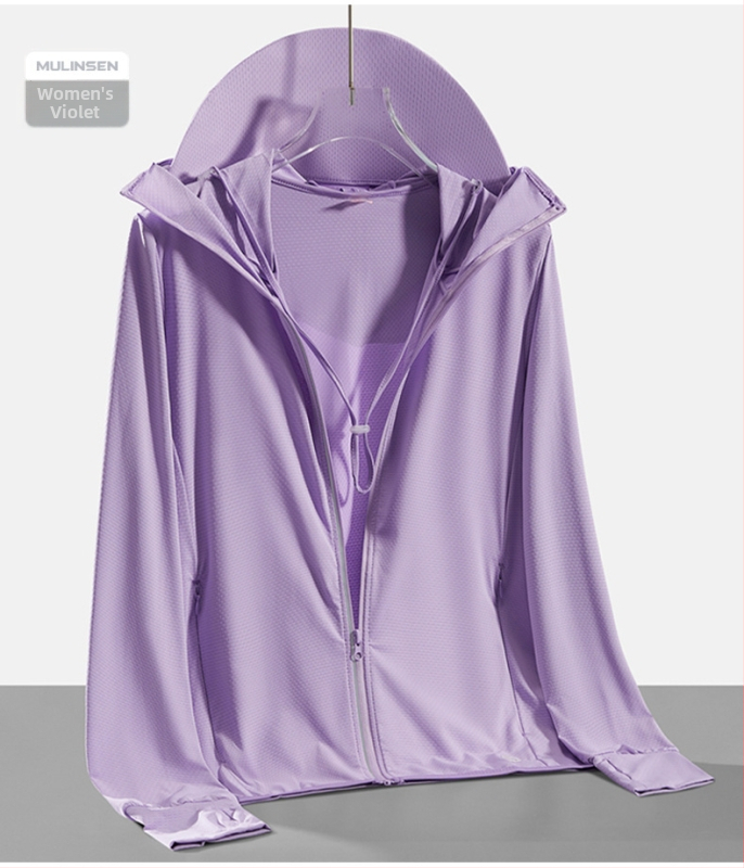 Unisex lauko vėjo striukė su nuimama gobtuvu, lengva, UPF50+ saulės apsauga, sintetinių pluoštų audinys