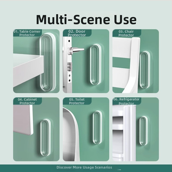 Silikónový tlmič proti nárazu pre dverové rukoväte a dvier skriniek, sada 2 kusy, značka Shouli