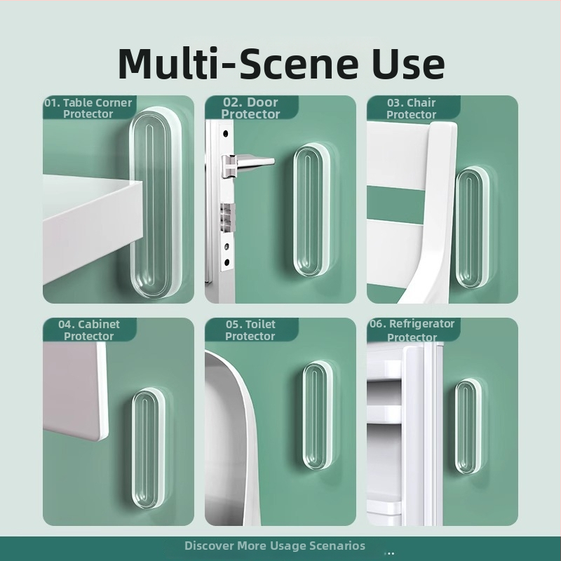 Silikoninis atsparus susidūrimo buferis durų rankenėlėms ir spintų durims, komplektas 2 vnt., prekės ženklas Shouli