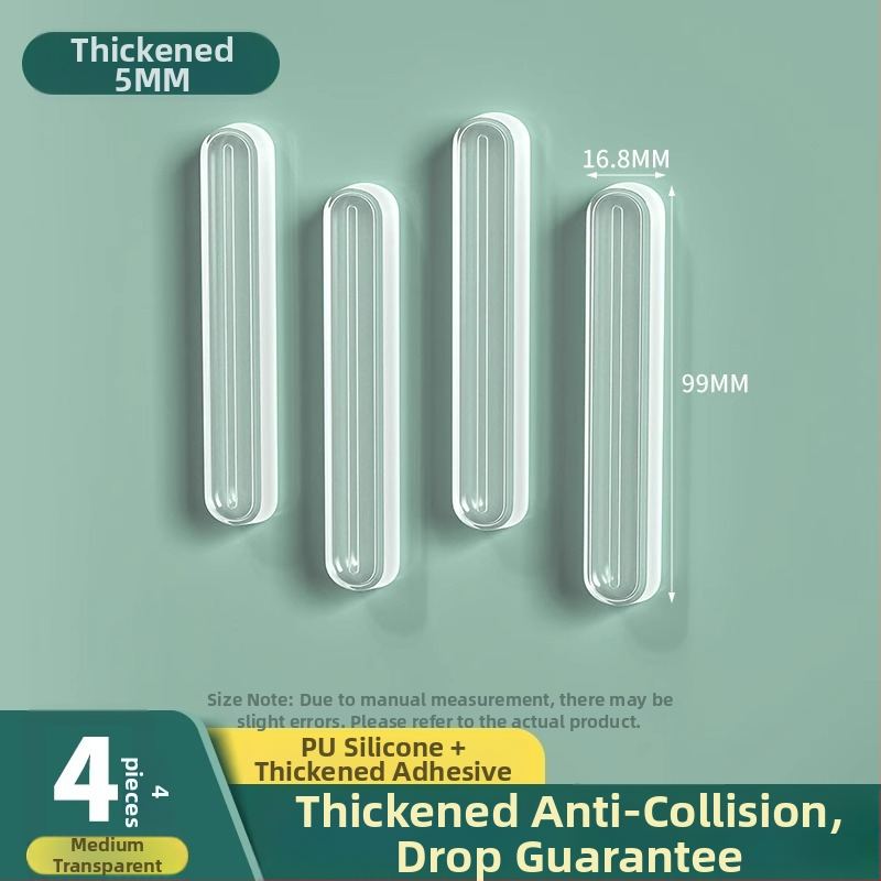 Silikónový tlmič proti nárazu pre dverové rukoväte a dvier skriniek, sada 2 kusy, značka Shouli