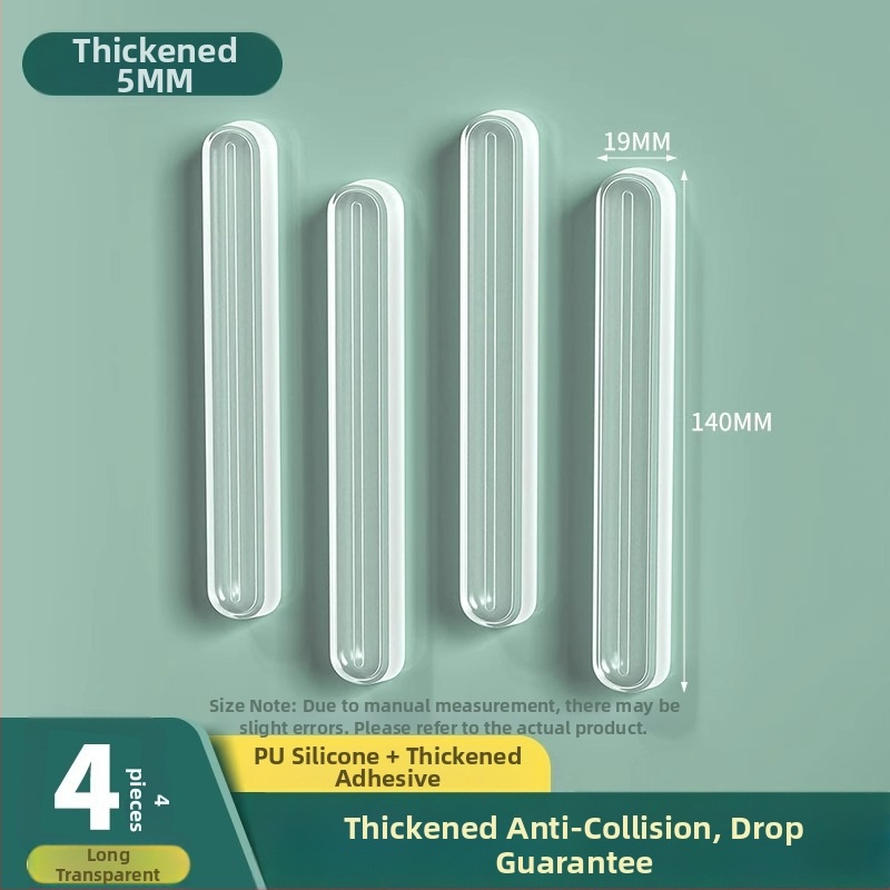 Silikónový tlmič proti nárazu pre dverové rukoväte a dvier skriniek, sada 2 kusy, značka Shouli