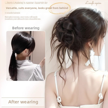 Parochňa s copom, hodvábny účes, s klipom Dragon Whiskers, ručne vyrobená, vlasy z tepelne odolného drôtu, bez farbenia a trvalej úpravy