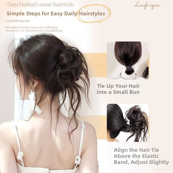 Parochňa s copom, hodvábny účes, s klipom Dragon Whiskers, ručne vyrobená, vlasy z tepelne odolného drôtu, bez farbenia a trvalej úpravy