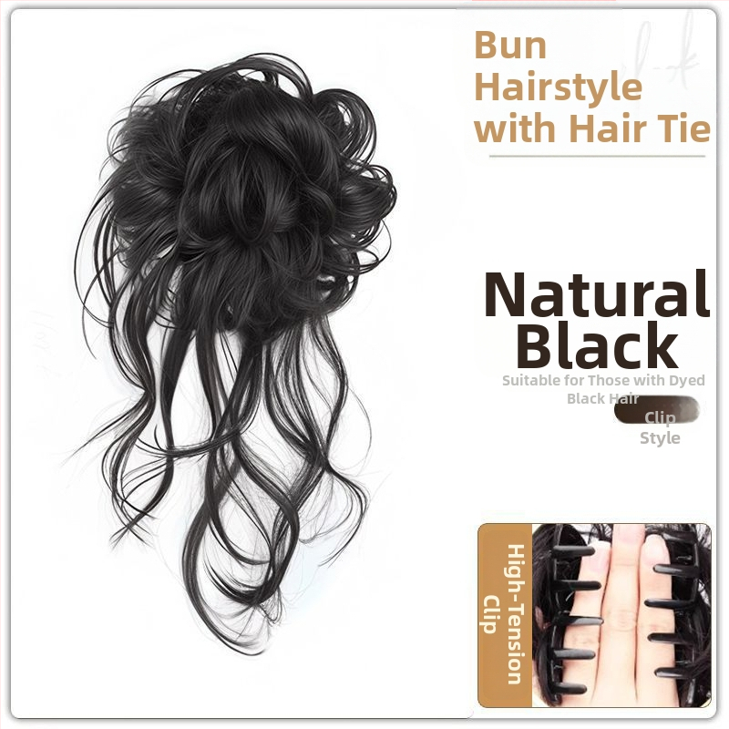 Parochňa s copom, hodvábny účes, s klipom Dragon Whiskers, ručne vyrobená, vlasy z tepelne odolného drôtu, bez farbenia a trvalej úpravy