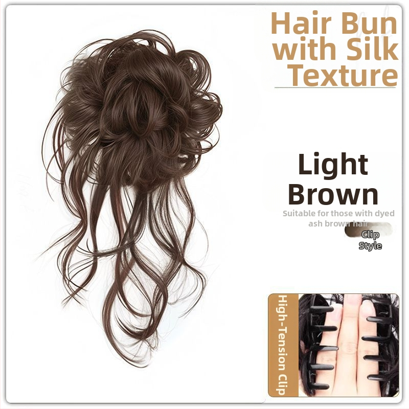 Parochňa s copom, hodvábny účes, s klipom Dragon Whiskers, ručne vyrobená, vlasy z tepelne odolného drôtu, bez farbenia a trvalej úpravy