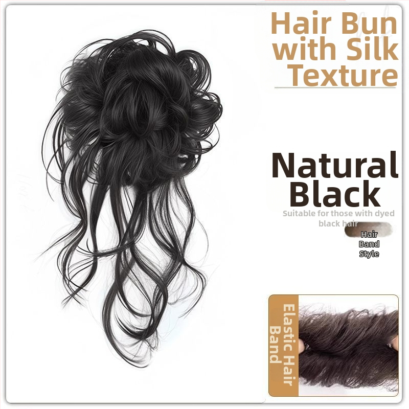 Parochňa s copom, hodvábny účes, s klipom Dragon Whiskers, ručne vyrobená, vlasy z tepelne odolného drôtu, bez farbenia a trvalej úpravy