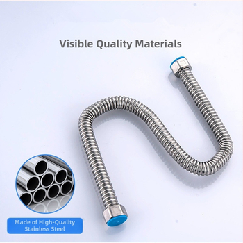 304 nerezová oceľová gofrovaná hadica pre prívod vody na sprchu a práčku — zabudovaná inštalácia do steny, 1.0 MPa, normálna teplota, proti úniku, značka Jinhong