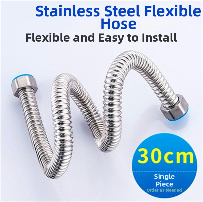 304 nerezová oceľová gofrovaná hadica pre prívod vody na sprchu a práčku — zabudovaná inštalácia do steny, 1.0 MPa, normálna teplota, proti úniku, značka Jinhong