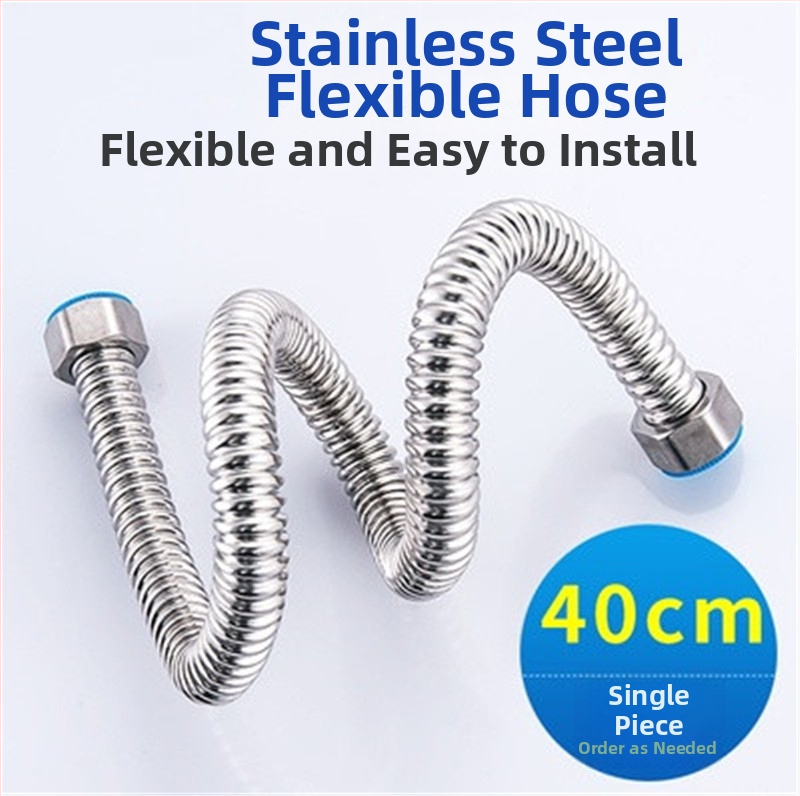 304 nerezová oceľová gofrovaná hadica pre prívod vody na sprchu a práčku — zabudovaná inštalácia do steny, 1.0 MPa, normálna teplota, proti úniku, značka Jinhong