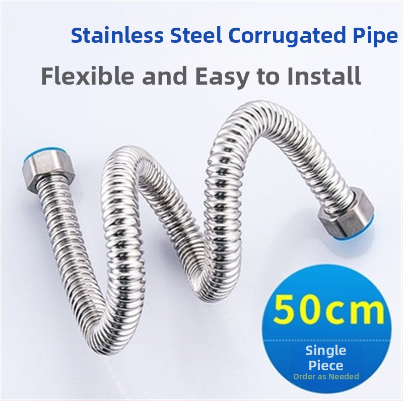 304 nerezová oceľová gofrovaná hadica pre prívod vody na sprchu a práčku — zabudovaná inštalácia do steny, 1.0 MPa, normálna teplota, proti úniku, značka Jinhong