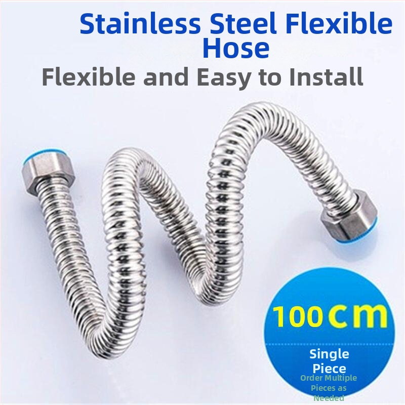 304 nerezová oceľová gofrovaná hadica pre prívod vody na sprchu a práčku — zabudovaná inštalácia do steny, 1.0 MPa, normálna teplota, proti úniku, značka Jinhong