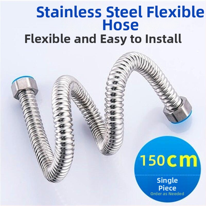 304 nerezová oceľová gofrovaná hadica pre prívod vody na sprchu a práčku — zabudovaná inštalácia do steny, 1.0 MPa, normálna teplota, proti úniku, značka Jinhong