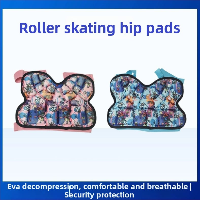 Inline korčuliarske nohavice s bedrovými vankúšmi pre deti – PU horný materiál; gumová podrážka; inline kolieska; PU kolieska; vhodné pre chlapcov aj dievčatá