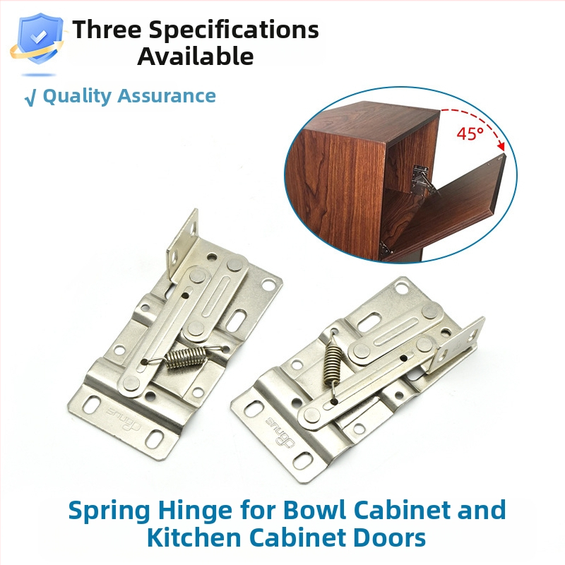 Pánt skrine s tlmičom, 45° výklopné dvere, železná konštrukcia, nikl povrch, pre drevené dvere