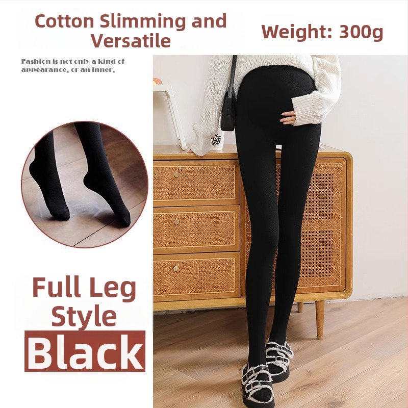 Tehotenské legíny na jeseň-zimu, vysoký pás pre podporu bruška, hrubý teplý materiál a protišmykový dizajn