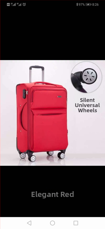 Oxford auduma ceļojumu čemods ar universālajiem riteņiem, ūdensizturīgs, pret zādzībām, atvērums ar rāvējslēdzēju