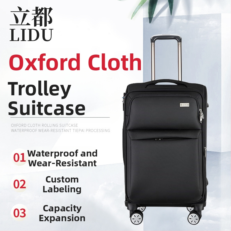 Oxford auduma ceļojumu čemods ar universālajiem riteņiem, ūdensizturīgs, pret zādzībām, atvērums ar rāvējslēdzēju