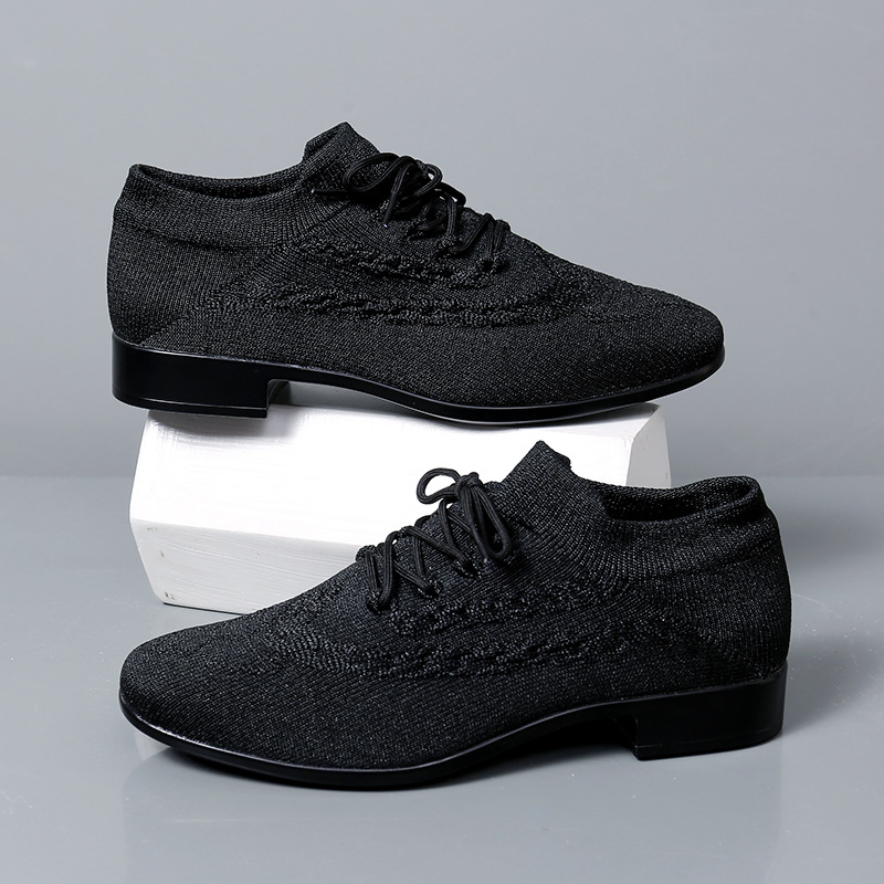 Pánske moderné tanečné topánky, priedušný sieťový vrchnok, ľahká stabilita, podrážka bežnej hrúbky