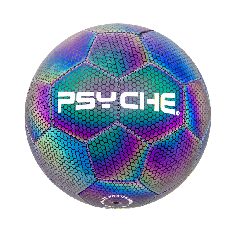 Psyche nogometna lopta, PU, šivana strojem, reflektirajuća i luminescentna, moguć ispis logotipa