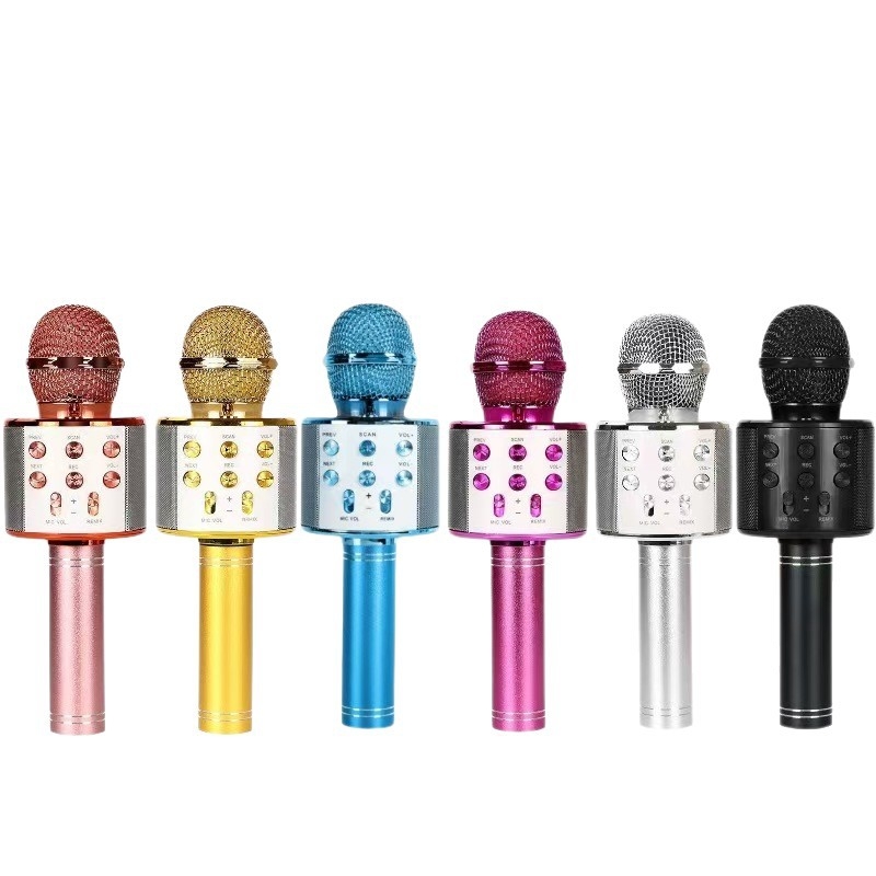 Всичко-в-едно Karaoke микрофон говорител със Bluetooth 5.3, честотен диапазон 20Hz-20kHz, SNR ≥70dB, вградена батерия 500–800 mAh, 3W