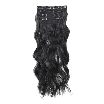 Kučeravé vlasy - štvordielny set, clip-in extenzie, vlákna tepelne odolné hodvábne