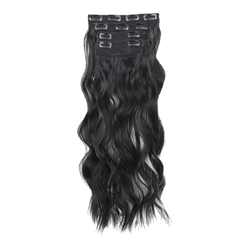 Kučeravé vlasy - štvordielny set, clip-in extenzie, vlákna tepelne odolné hodvábne