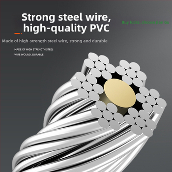 Zámok s kódom s oceľovým káblom pre bicykel a elektrický bicykel, kompaktný anti‑krádežný zámok; kód 4 alebo 5 čísiel, hmotnosť 200 g, materiály ABS/PVC/oceľový kábel/zinková zliatina; moderný minimalistický štýl