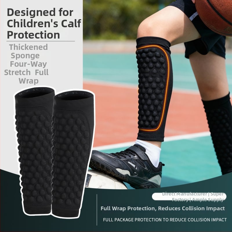 Deti chrániče holene na futbal – Spandex materiál, ochrana holene (Materiál: Spandex; Cieľová skupina: Deti; Ochranná zóna: Holene; Kategória: Ochranný chránič; Vhodné športy: Futbal, Basketbal, Behanie, Rugby, Skateboard)