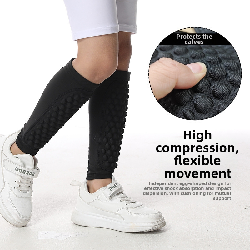 Deti chrániče holene na futbal – Spandex materiál, ochrana holene (Materiál: Spandex; Cieľová skupina: Deti; Ochranná zóna: Holene; Kategória: Ochranný chránič; Vhodné športy: Futbal, Basketbal, Behanie, Rugby, Skateboard)