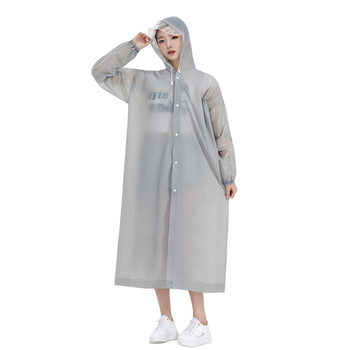 Дъждовна наметалка за възрастни с качулка, дълга кройка, дебел PEVA плат, водоустойчив PVC слой за туризъм