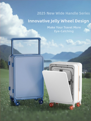 PC ciets korpuss ceļojumu soma ar priekšējā atvēruma dizainu, paplašināms, universālie riteņi, TSA kombinētā slēdzene