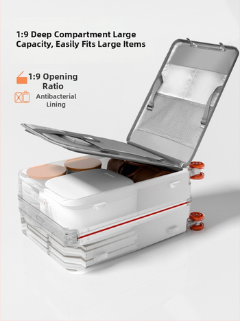 PC ciets korpuss ceļojumu soma ar priekšējā atvēruma dizainu, paplašināms, universālie riteņi, TSA kombinētā slēdzene