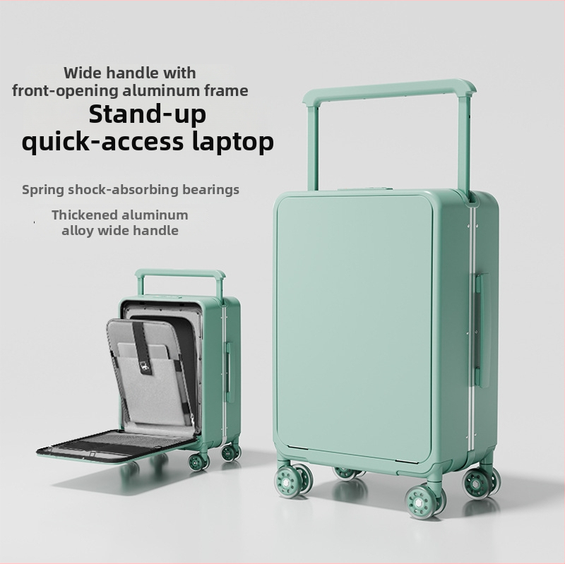 PC ciets korpuss ceļojumu soma ar priekšējā atvēruma dizainu, paplašināms, universālie riteņi, TSA kombinētā slēdzene