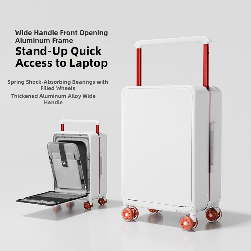 PC ciets korpuss ceļojumu soma ar priekšējā atvēruma dizainu, paplašināms, universālie riteņi, TSA kombinētā slēdzene